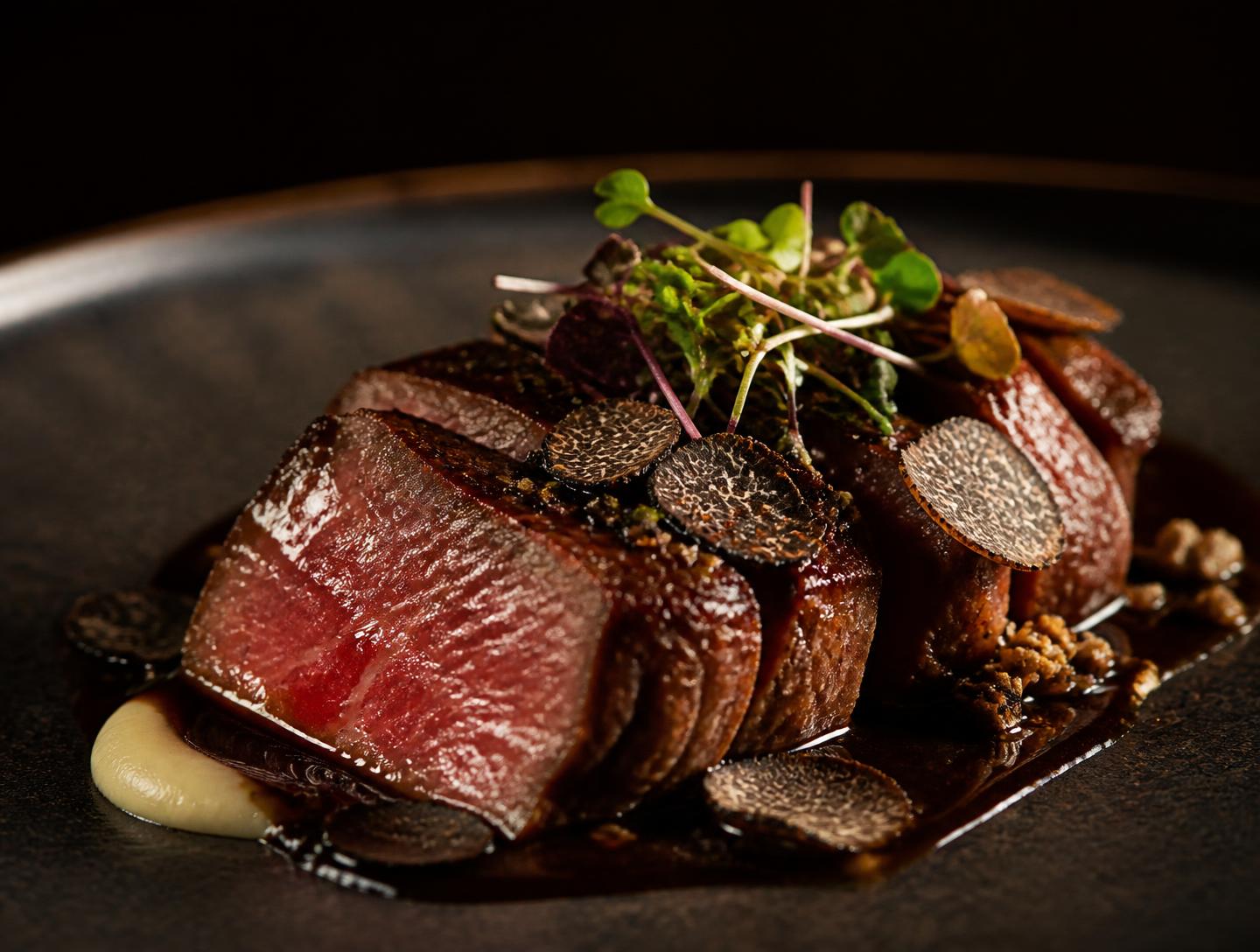 Signature aged beef with black truffle